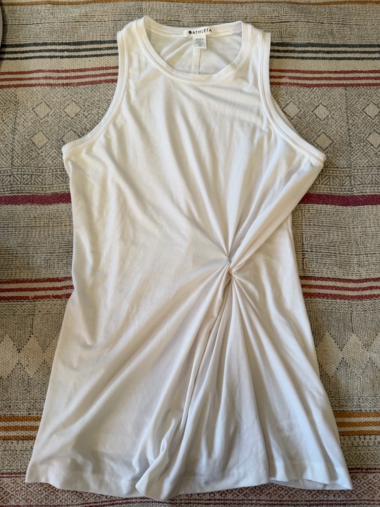 Athleta White Twist-Side Sleeveless Tank